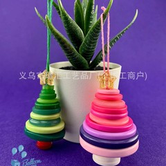 跨境新款圣诞节纽扣圣诞树装饰挂件创意纽扣圣诞树套件圣诞树装饰