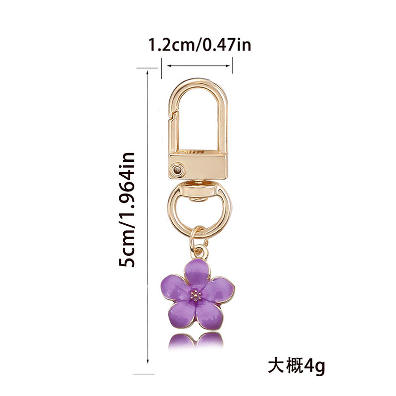 国境を越えた人気の真珠光沢のあるオイルドリップフラワーキーホルダー大きな桜の花びらシンプルなスタイルのUディスクバッグエアポッド小さなペンダント|undefined