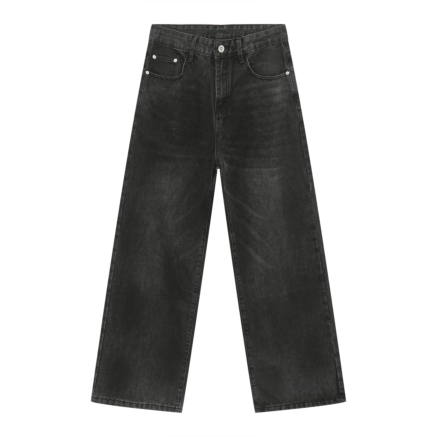 Ropa de hombre MTLClothes | 2023 Four Seasons nuevo retro flojo recto plisado negro y gris Jeans para hombres