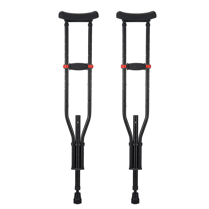 Yade Aluminum Underarm Crutch Dual Crutch Disabled Walker Elderly Rehabilitation Walker Learning to Walk Foldable Model
