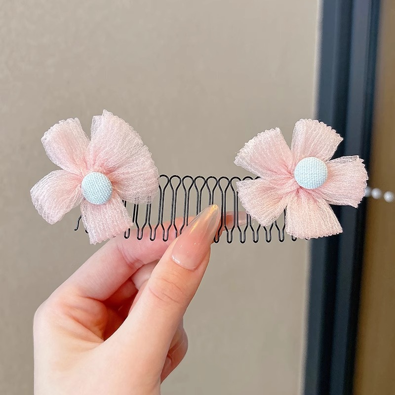 Arteto de acabado de cabello roto para niños niña linda tarjeta de cabello con peine niña bebé flequillo Haila peine horquilla tocado