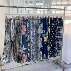 棉绸防蚊睡裤直筒阔腿遛弯裤休闲九分裤可外穿空调夏女绵绸家耐用