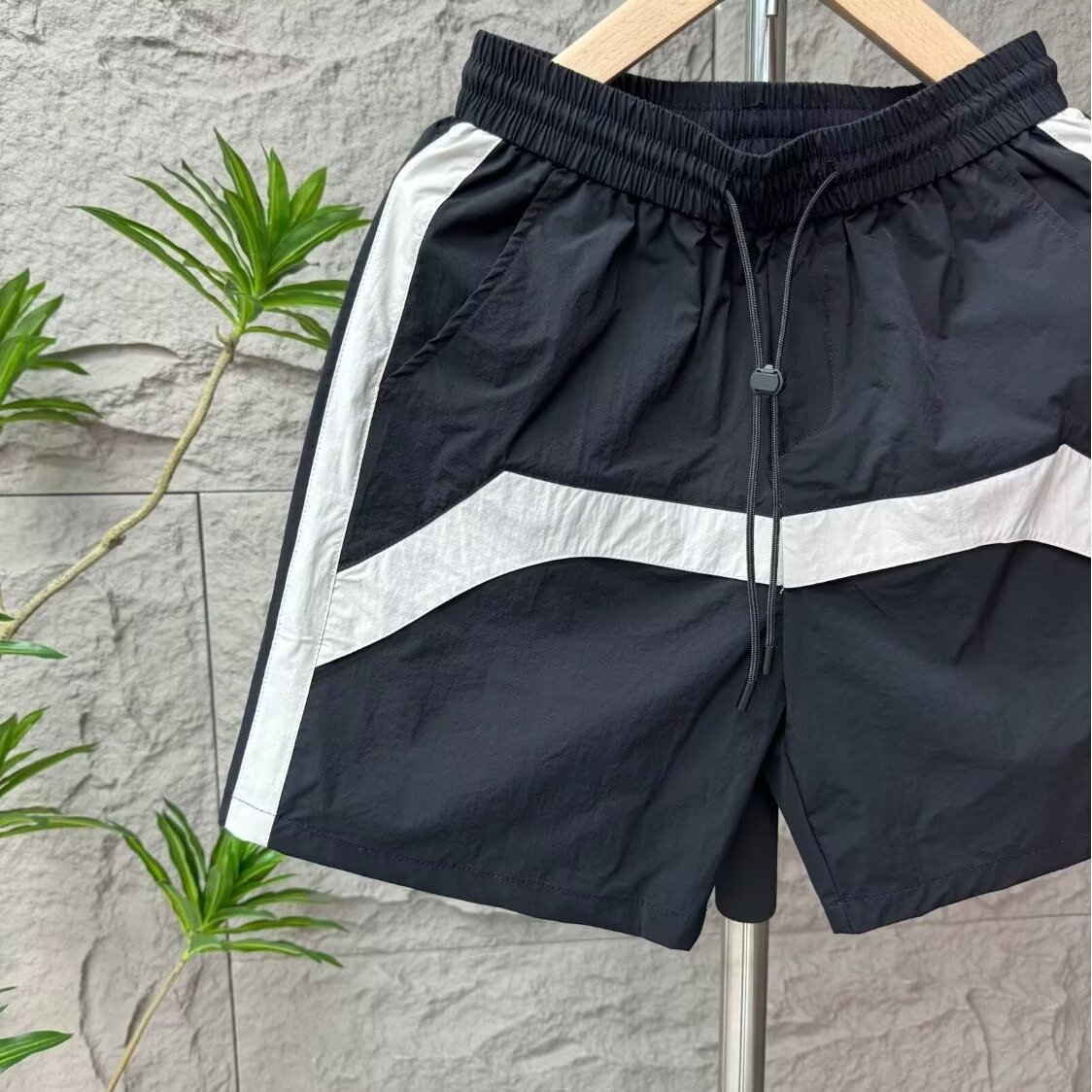 Men's Clothing Men's Summer Color Block Quick Drying Breathable Casual Shorts Versatile Trendy Five Point Mid Length Beach Sports Cool Pants_viptrois.com