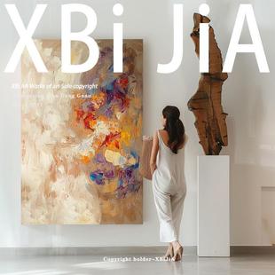 Bj.Paint "Ruicai Yinghuan" Original Pure Hand-Painted Oil Painting Abstract Living Room Hanging Painting Medieval High-End Decorative Painting