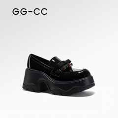 GGCC洛克复兴2025年秋季新款复古厚底乐福鞋女小皮鞋
