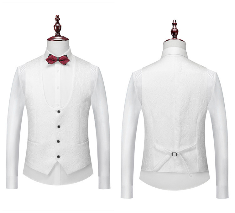 New Business Leisure for Men's Wedding and Groom Dress Hall Suit Three piece Set 3D_vogarts.com