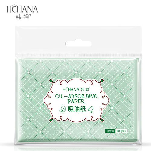 Han Chan oil-absorbing facial tissue 100 pieces, portable, refreshing, oil-controlling, oil-absorbing, water-absorbing, make-up and cleansing facial tissue wholesale