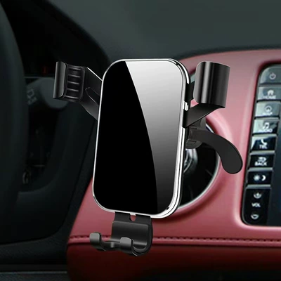 Universal Car Phone Holder, Air Vent Compatible, 360-Degree Adjustable Car Navigation Mount, Cross-Border (Car phone holder) - black-single-bracket