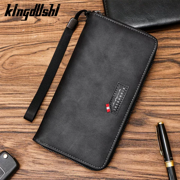 Korean Fashion Men's Long Zipper Chain Bag Large Capacity Clutch Bag Mobile Phone Bag Coin Purse Cross-border Supply
