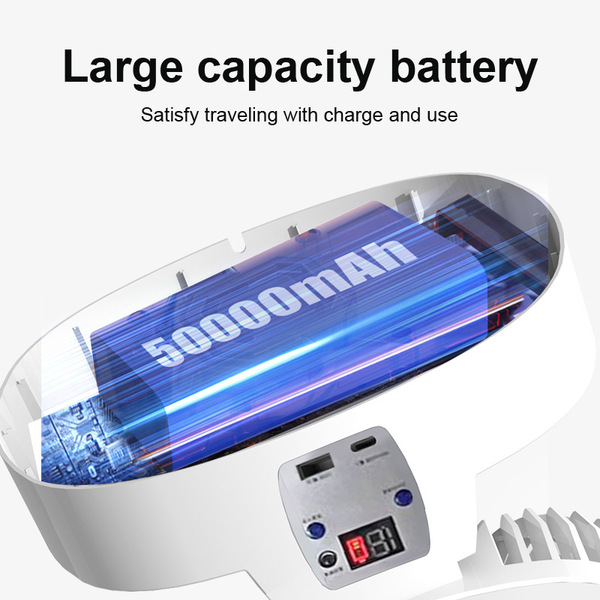 travel handheld air fan solar-powered for camping