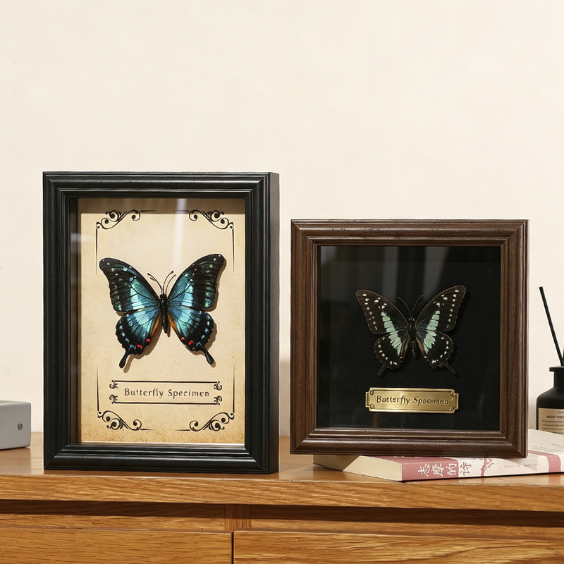 Photo Frame Hollow 2cm Wooden Real Glass Stereo Black Butterfly Insect Framed Table Display Picture Frame Specimen Frame Photo Frame Hollow 2cm Wooden Real Glass Stereo Black Butterfly Insect Framed Table Display Picture Frame Specimen Frame