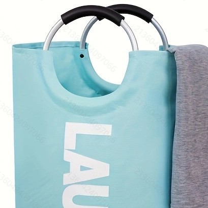 Bolsa de almacenamiento de ropa sucia portátil de tela de Amazon transfronteriza, canasta de ropa sucia de tela Oxford grande, bolsa de almacenamiento de juguetes plegable