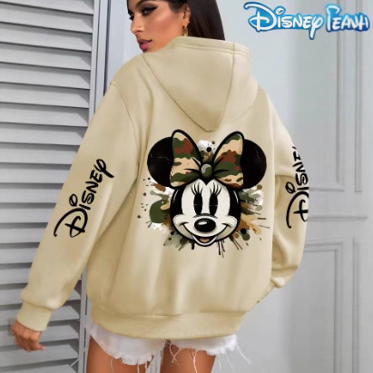 2025 Cross-Border Export Women's Hoodie Mickey Mouse Pattern Digital Printing Casual Outdoor Fashion Interesting Pullover