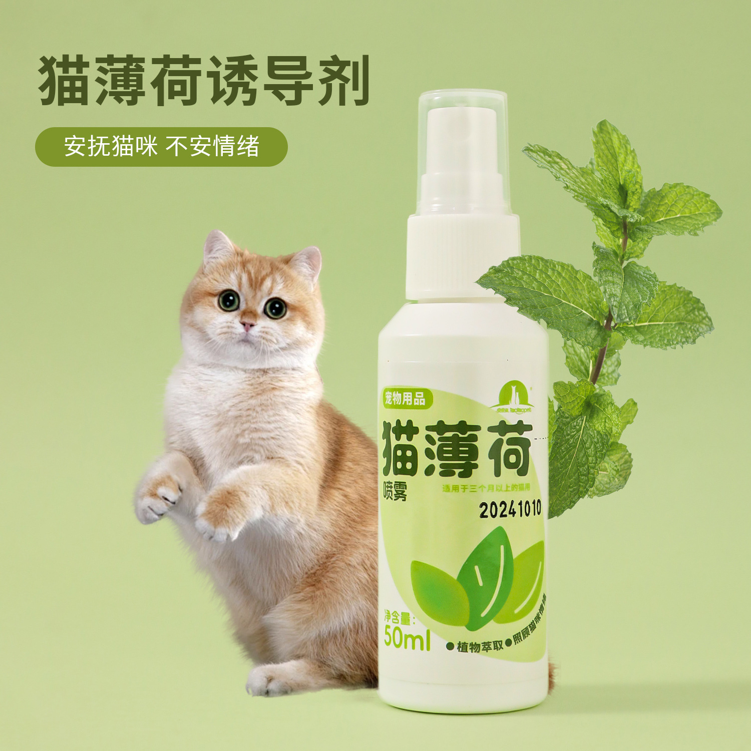 En stock al por mayor Pipi Tao catnip spray 50ml gato divertido gato feliz juguete interactivo