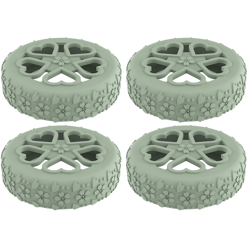 Caster shoesスーツケースホイールシリコン保護カバー耐摩耗性全包スーツケースホイールシリコン保護カバー