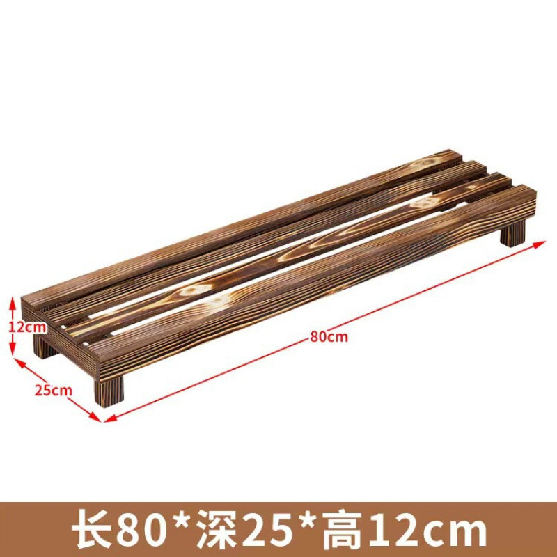 &フラワースタンド収納ラック無垢材炭化はしご多層バルコニー床置き防錆木材屋内屋外ポトス植木鉢ラック|undefined