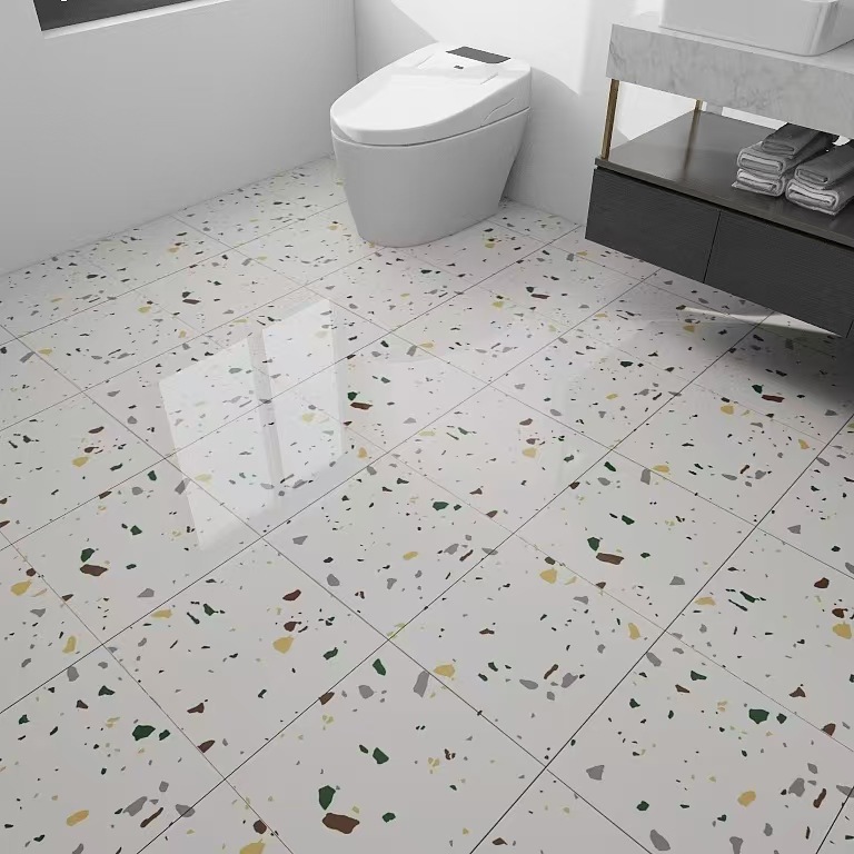 Piso de baño autoadhesivo alfombra impermeable de suelo de cemento renovación de suelo de suelo ladrillo de suelo antideslizante cuero image 36