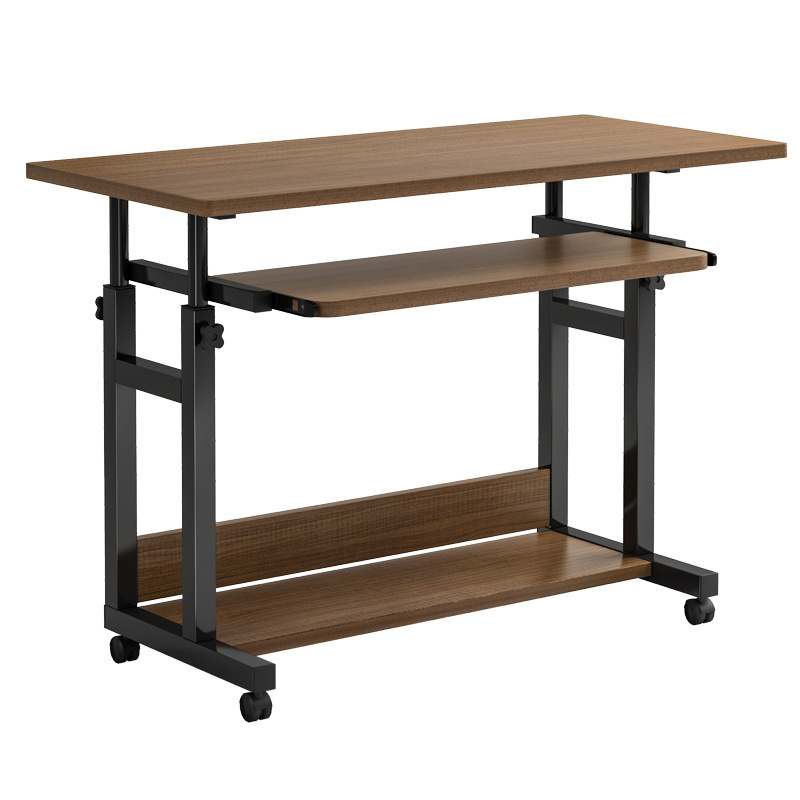 Escritorio de altura ajustable, mesa pequeña portátil y sencilla para dormitorio, uso doméstico, escritorio de estudio para estudiantes, escritorio de computadora sencillo para dormitorio o mesita de noche.