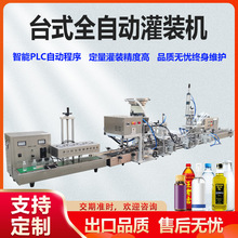 小型全自动台式液体灌装机生产线白酒饮料日化精准定量灌装流水线