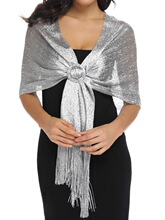 H 36853 Metallic Yarn Shawl Scarf Wedding Party ����˿����Χ