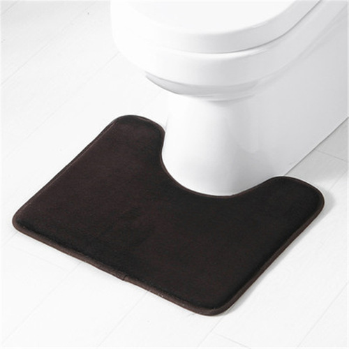 New Style Home Carpet Bathroom Solid Color Toilet Mat Two-piece Set Bathroom Non-slip Mat Set Large Size Floor Mat for Living Room