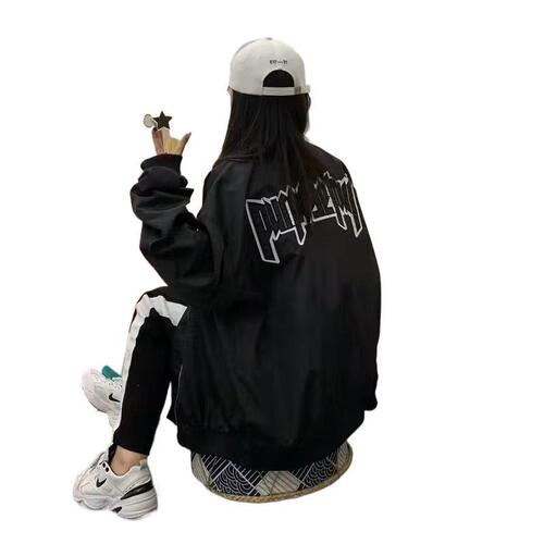 Wholesale spring and autumn baseball uniforms casual new coat letter print national trend loose couple coat