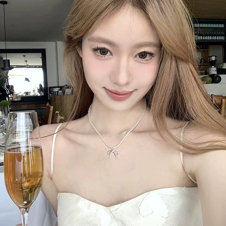 Белый чай лунный лук с двойным ожерельем Xiaomi Pearl