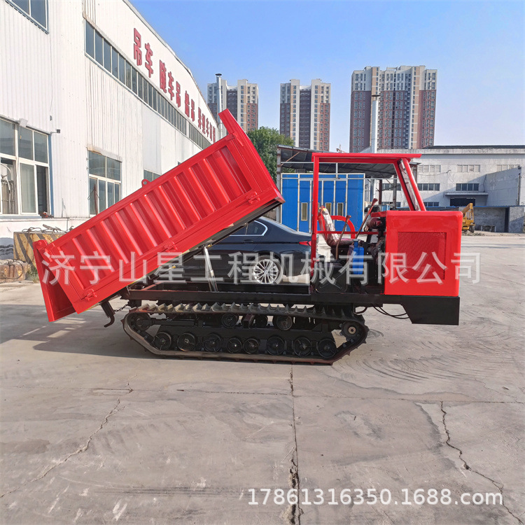 爬山虎底盘运输车 不锈钢底盘履带车 单顶自卸车厢