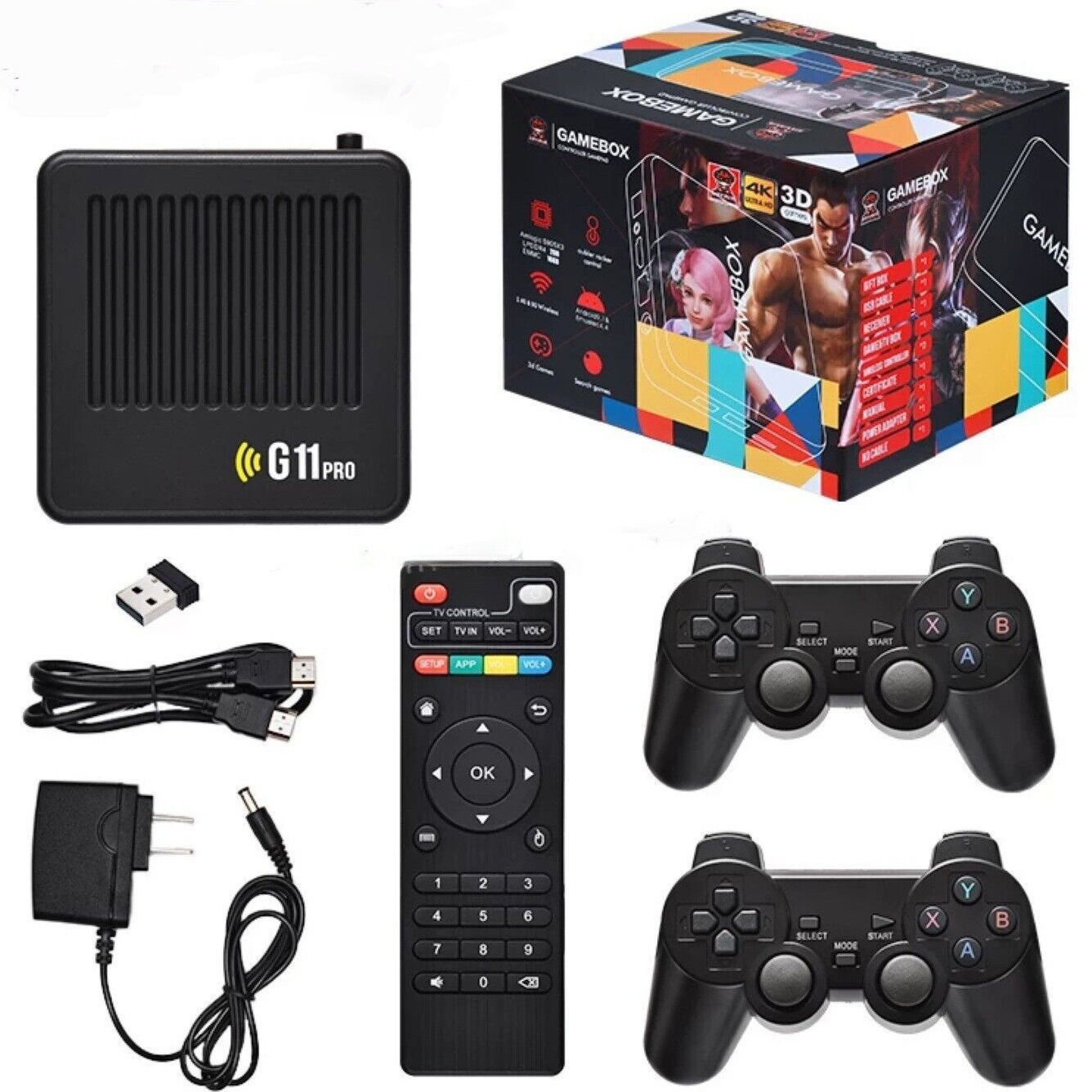 Cross-Border G11Pro Home Tv Game Console Dual System Set-Top Box 4K High-Definition Wifi Open Source Arcade Machine