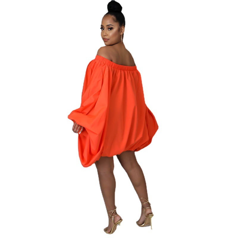Falda Naranja Elegante de Talla Grande, Estilo Europeo y Americano, Rejuvenecedora, Ajustada a la Cadera, con Pliegues en Línea A, Color Sólido, para Ir al Trabajo, HX030