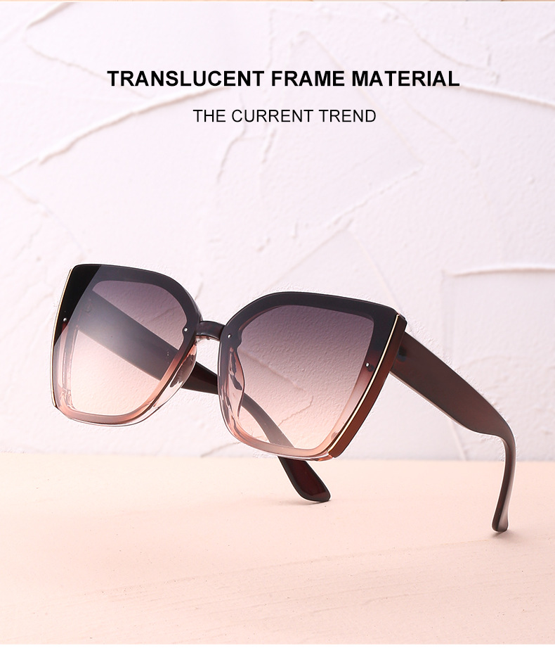Modische Cat Eye Sonnenbrille Für Damen Mit Großem Rahmen_voghion.com