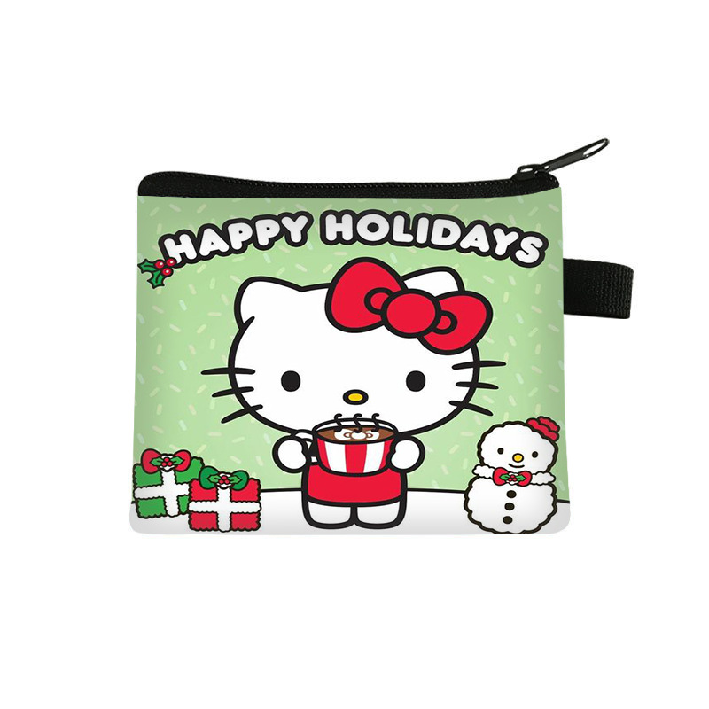 Nuevo Sanrio bolso de cambio de Navidad de alto valor facial bolso de tarjetas encantador bolso de almacenamiento de gran capacidad de moda para estudiantes primarios