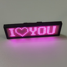 LED胸牌显示屏名片屏工号牌发光滚动走字酒后代驾红色