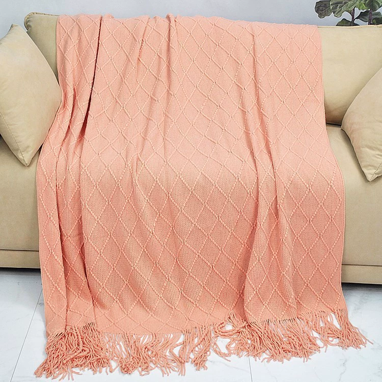Duvet for sleep, knitted sofa, boho style