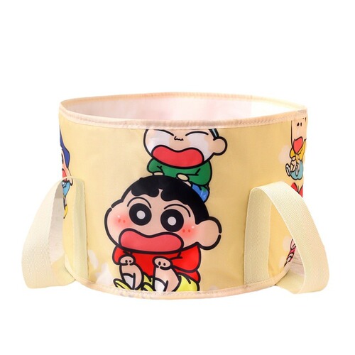 Cartoon cute portable insulated foot bath bucket outdoor travel artifact foldable foot bath bag creative foot bath basin