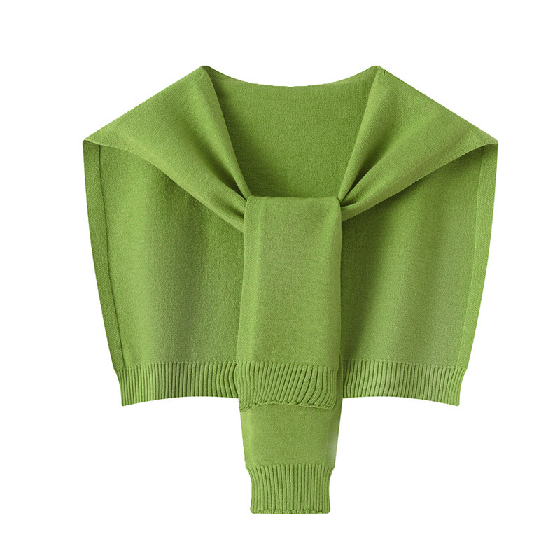 Cross-Border Candy-Colored Shawl for Women, Spring and Autumn Outerwear, Solid Color Knitted Shawl, Scarf, Shoulder Cape, Air-Conditioned Room Vest