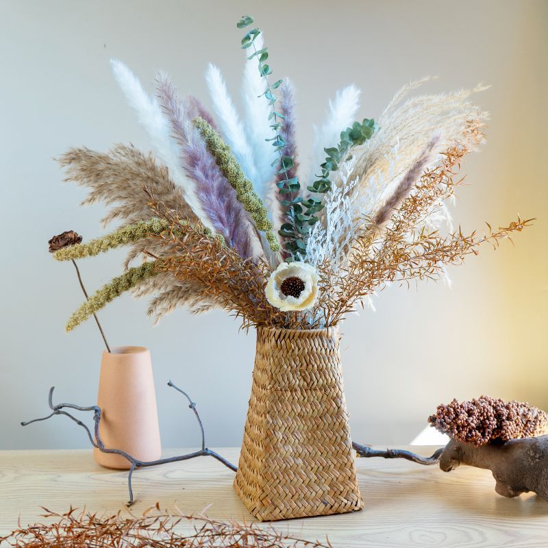 文艺复古天然芦苇干花束套装民宿服装店橱窗装饰家居桌面真花摆件
