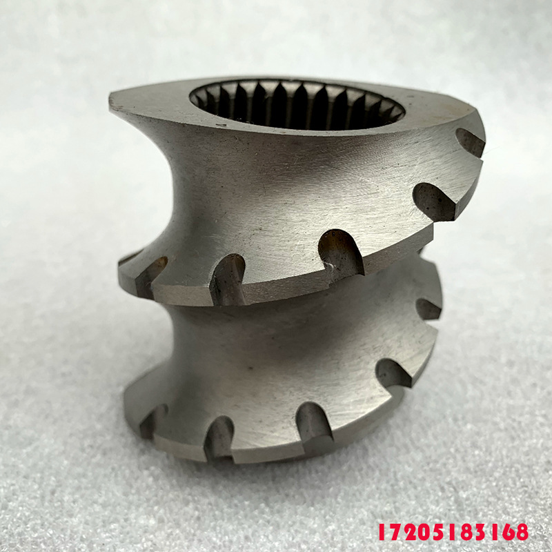 75双螺杆挤出机螺纹元件粉末涂料捏合块45/5/50  96/96SK输送螺纹