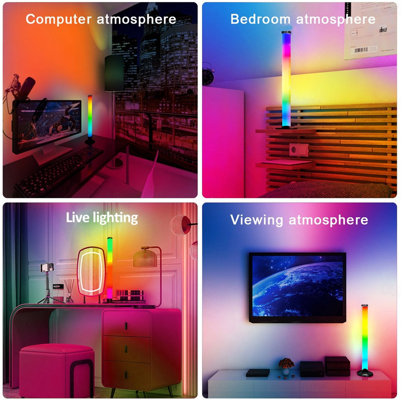 Transfronterizos super venta caliente lámpara de recopilación de sonido de escritorio interior con luces de atmósfera de deportes electrónicos LED luces de diapositiva en vivo luz de noche