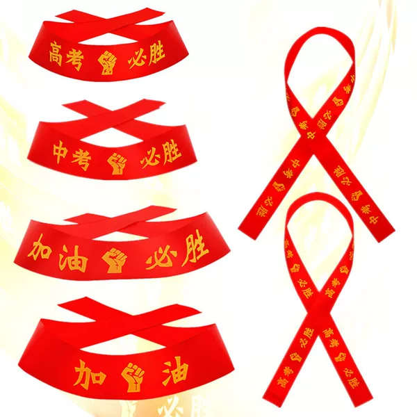 College entrance examination red ribbon high school entrance examination students cheer up come on headscarf will win headband wristband hundred days sprint belt factory direct sales