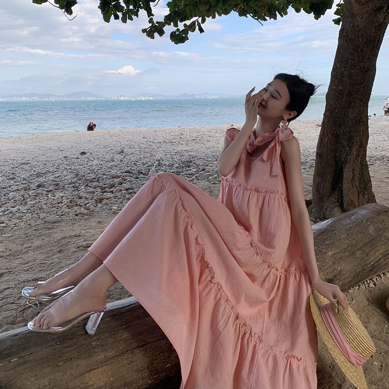 F6236 610K VÁY ĐẦM LIỀN THÂN NỮ SHETDT MÙA HÈ THỜI TRANG NỮ ĐỒ ĐI BIỂN VÁY MAXI G02 SẢN PHẨM MỚI