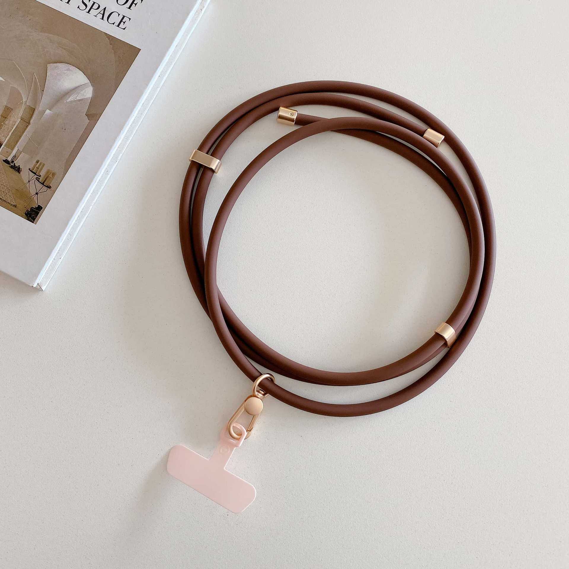 Verdadero silicona líquida universal moda al aire libre cuello de cuello de cuello anti-perdida ajustable para teléfono móvil universal cuello conveniente