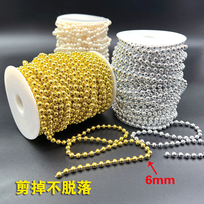 Wedding pearl string imitation pearl connected bead chain diy…