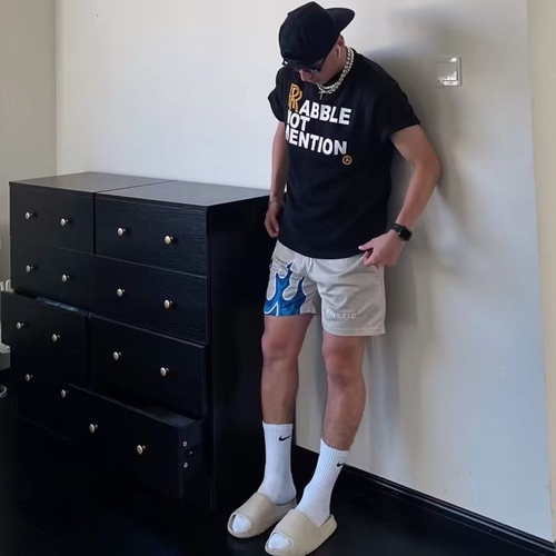 American-style basketball shorts, trendy, knee-length, loose, casual, fashionable four-pocket men's sports breathable quick-drying training pants