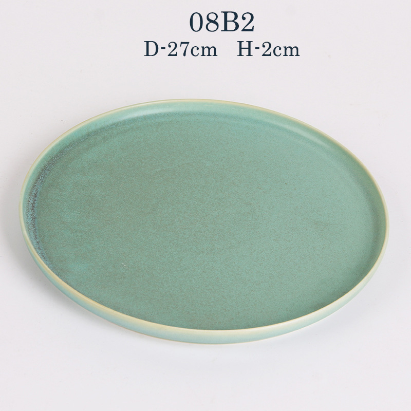 Asa Comercio exterior profundo y superficial placa redonda de cerámica Hotel hogar plato de cerámica plato de fruta ensalada placa occidental Placa de carne