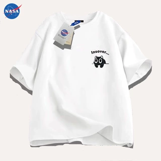 长期有NASAt恤短袖新款猫咪半袖男女夏季潮牌ins宽松重磅情侣休闲