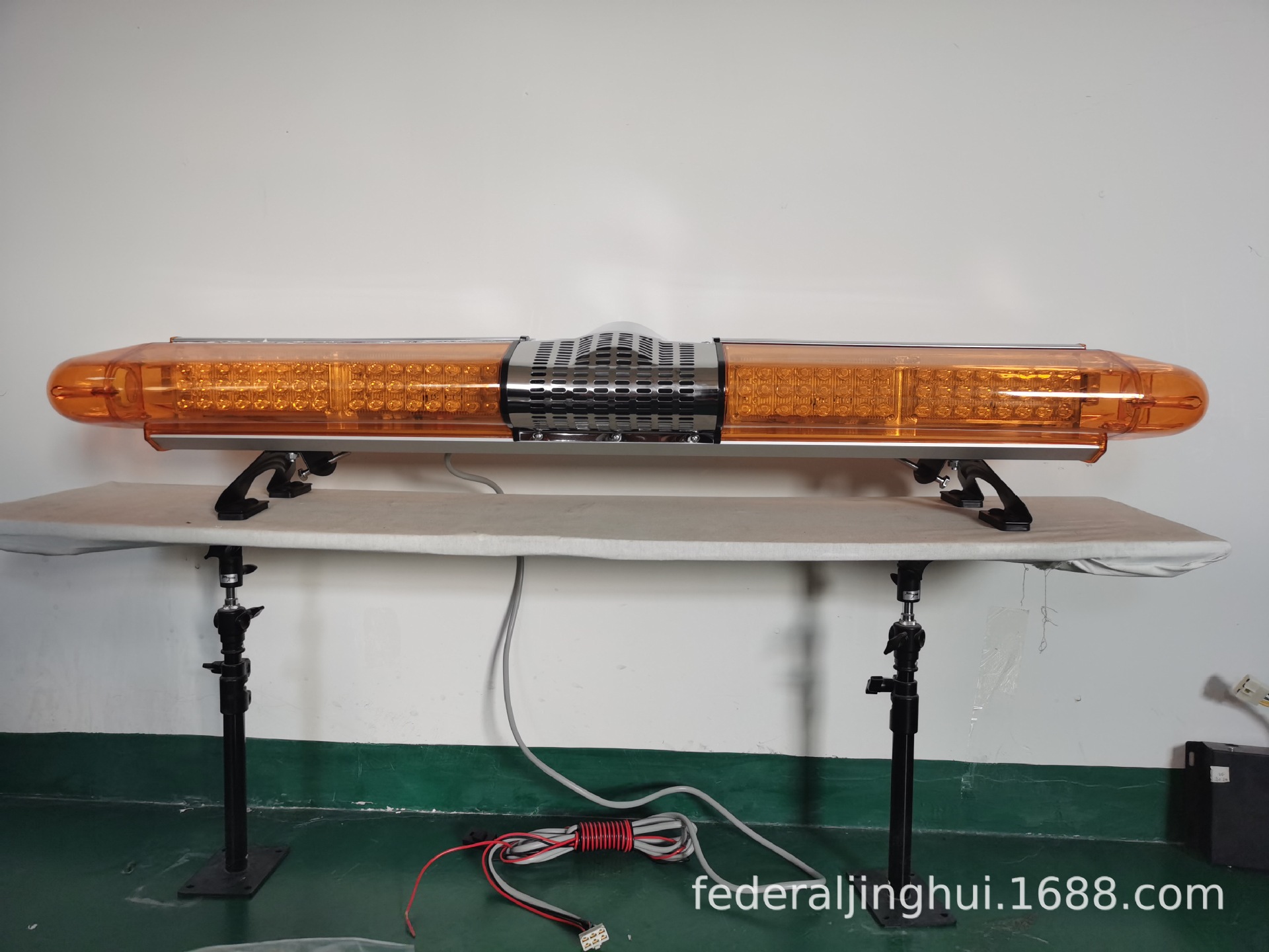 Car LED Roof Warning Light Bar Red Blue Yellow Flashing Light 1.2m Long Row Strobe Light Signal Light 2000B