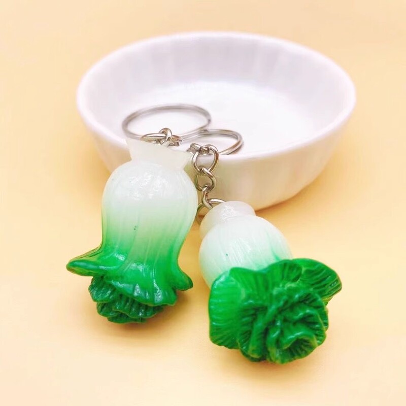 New Chinese-Style Design, Personalized Resin Cabbage Keychain Pendant, Bag Decoration, Small Gift New Chinese-Style Design, Personalized Resin Cabbage Keychain Pendant, Bag Decoration, Small Gift