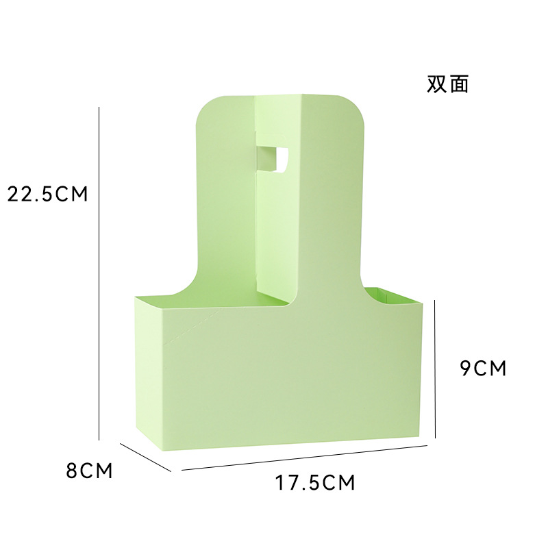 Caja de flores portátil de café Qisejin, papel kraft, bandeja para tazas, caja de regalo, caja de embalaje de ramo de flores