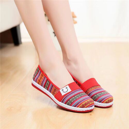 Spring and Autumn Leisure Cotton Shoes, Old Beijing Cotton Shoes for Women, Low-Top Flat Single Shoes for Women, Pregnant Women's Shoes, Wholesale